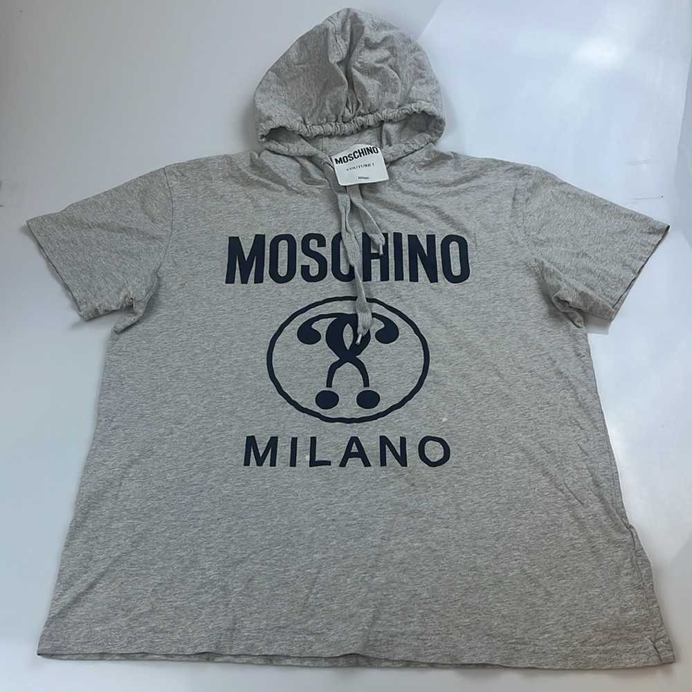Moschino Couture! Hooded Graphic Shirt S129-16 - Picture 1 of 6